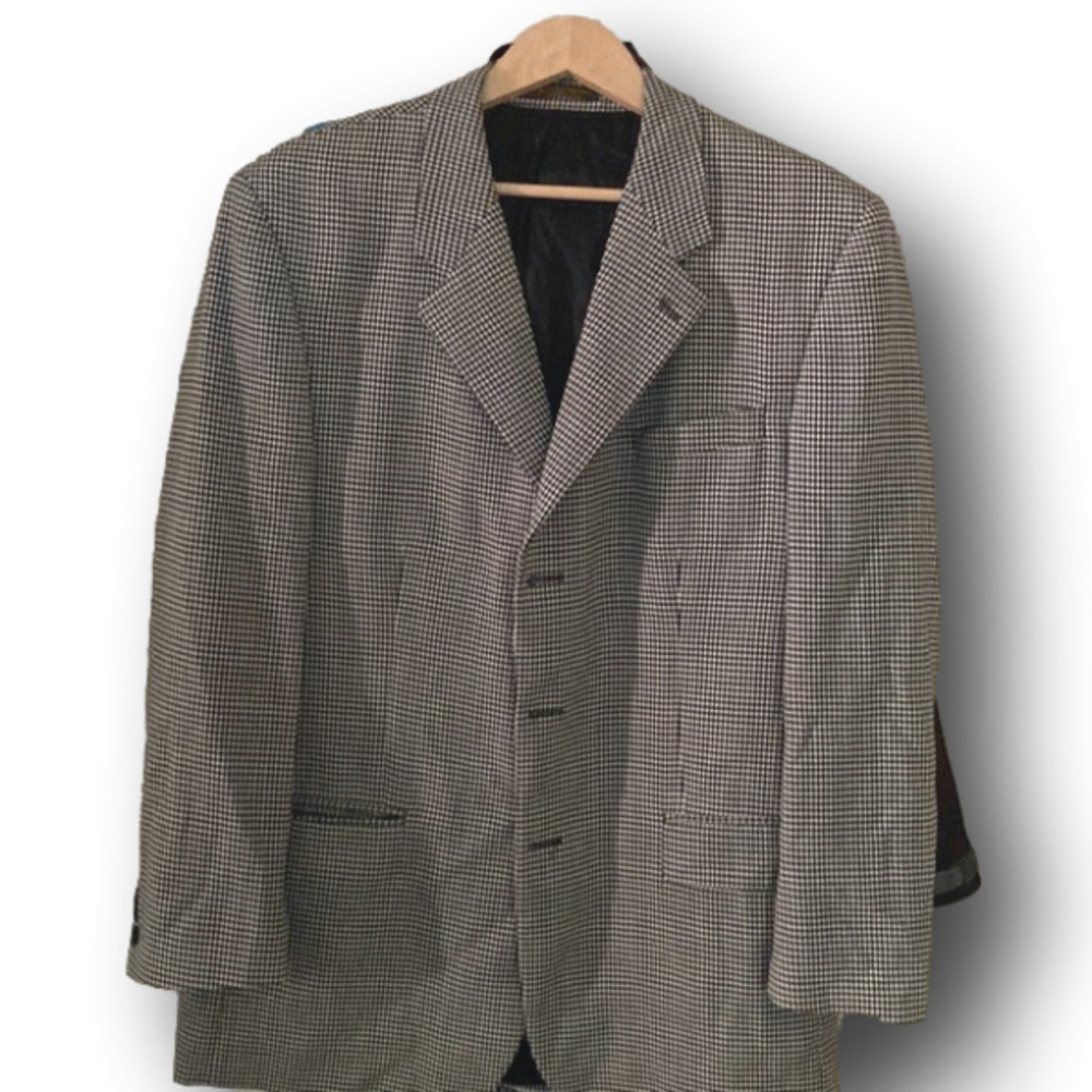 Stars Toronto Oversized Blazer. Fine plaid. %100 Wool